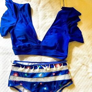 High Waisted Two piece Bikini Set- Medium